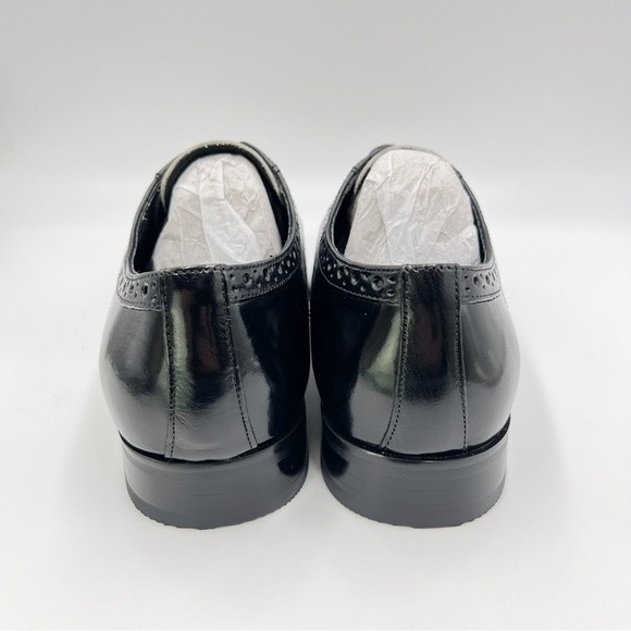 Stacy Adams Mens Size 8.5 Tinsley Black‎ White Wingtip Oxfords Dress Shoes NEW main image 8